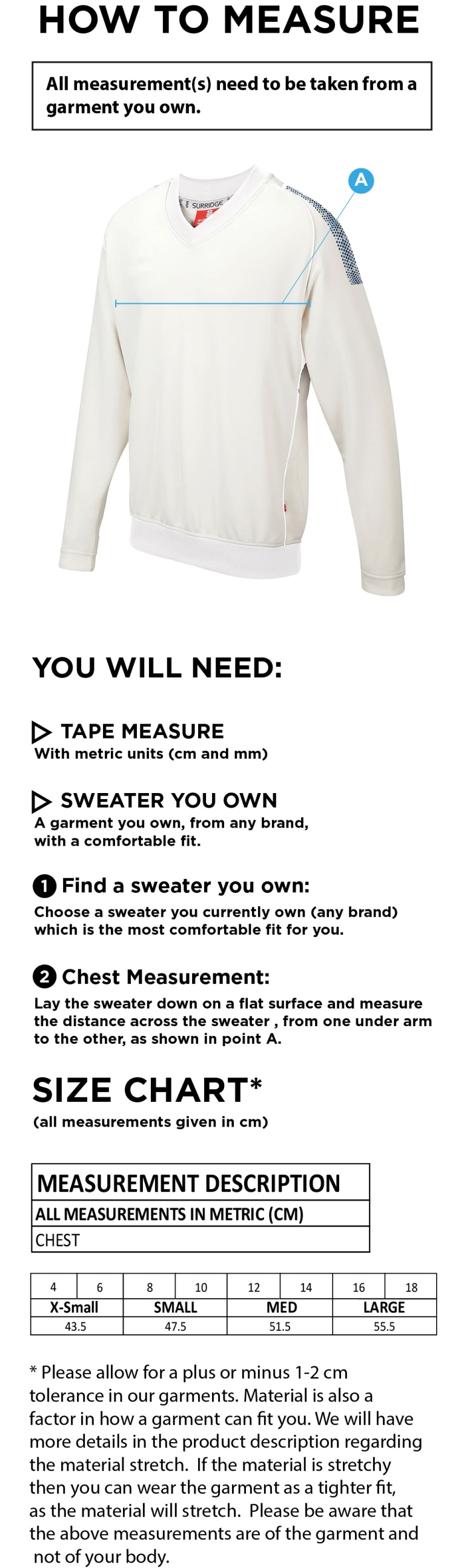 BLAST LONG SLEEVE WOMEN'S SWEATER - Ivory - Size Guide